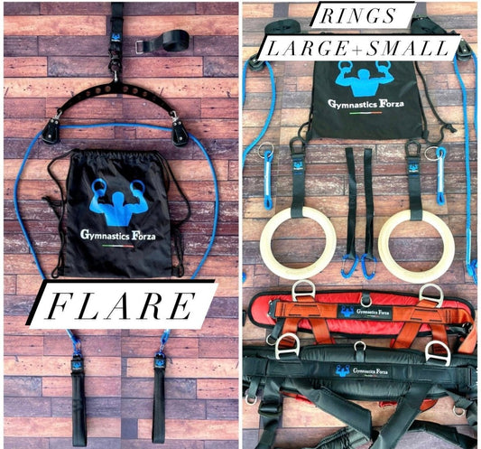 BUNDLE 5( SAVE 138 EURO)  rings + flare system (Large and small harness )